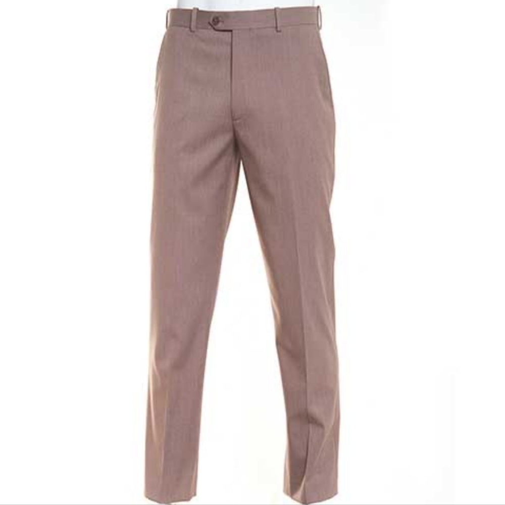 Adolfo Portly Suit Separates Pants-Tan 48x30, Tan